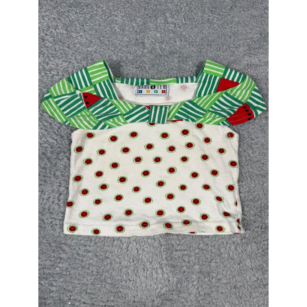 Hang Ten Kids Top 2T White Red Green Good Watermelon Print Vintage Summer Retro